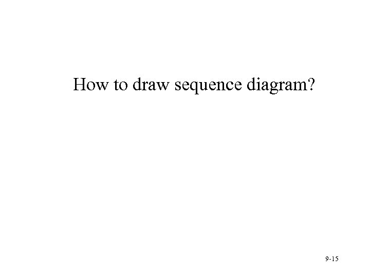 How to draw sequence diagram? 9 -15 