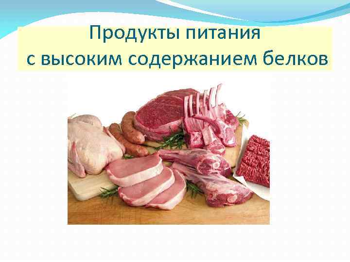 Продукты питания с высоким содержанием белков 