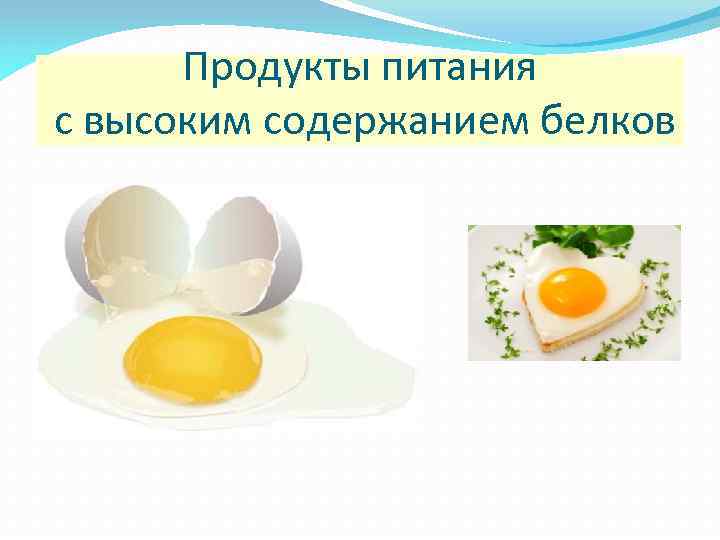 Продукты питания с высоким содержанием белков 