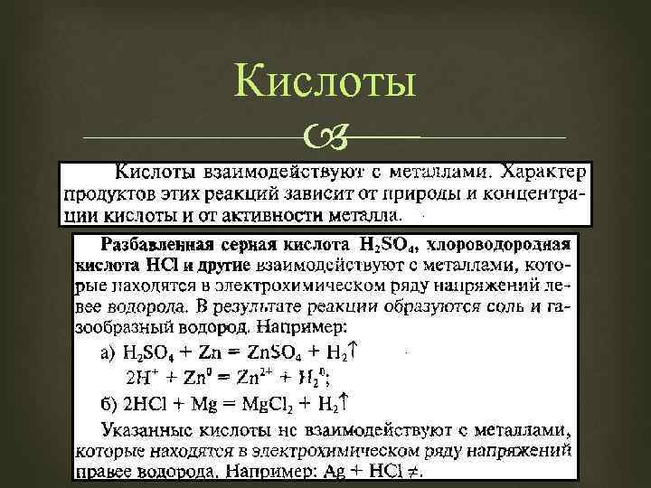 Кислоты 