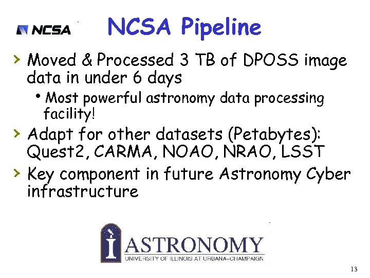 NCSA Pipeline › Moved & Processed 3 TB of DPOSS image data in under