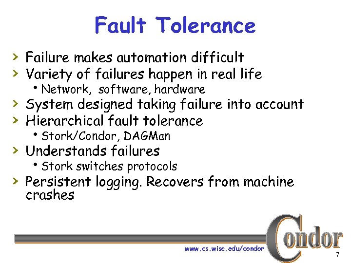 Fault Tolerance › Failure makes automation difficult › Variety of failures happen in real