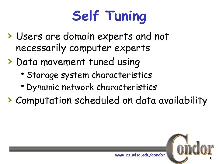 Self Tuning › Users are domain experts and not › necessarily computer experts Data