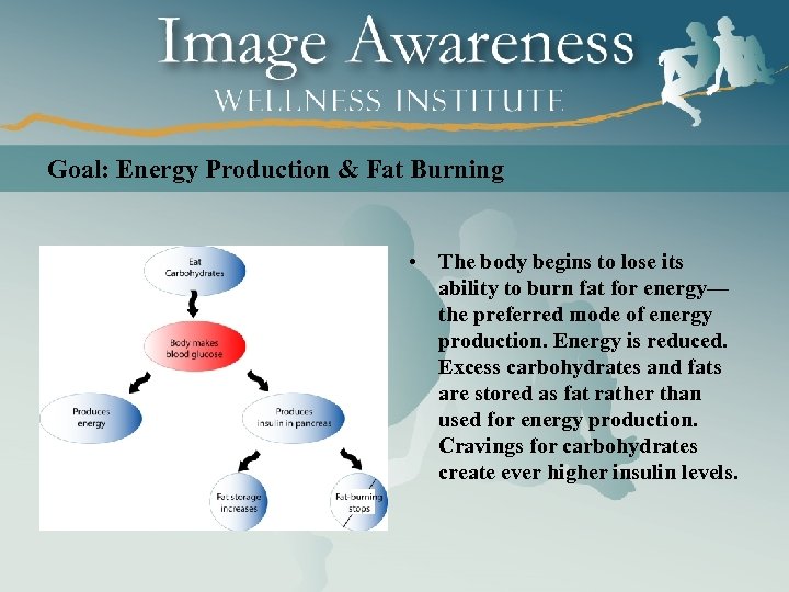 Goal: Energy Production & Fat Burning • The body begins to lose its ability