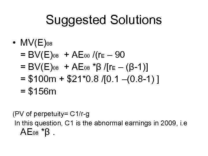 Class 8 Accounting Based Valuation And Implications For