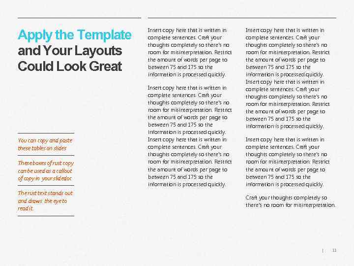 Apply the Template and Your Layouts Could Look Great You can copy and paste