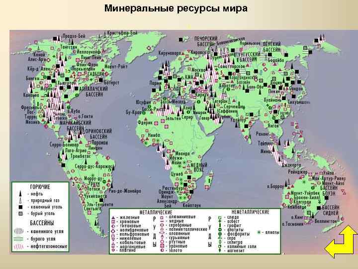 Карта минеральных ресурсов россии