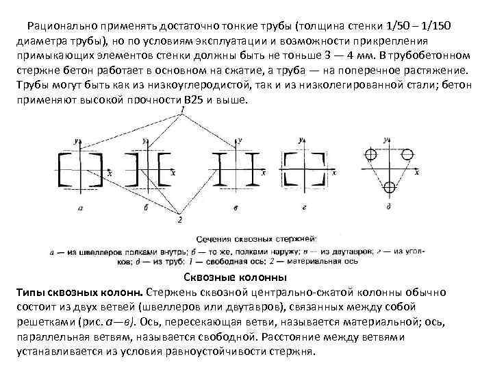 Рационально применять достаточно тонкие трубы (толщина стенки 1/50 – 1/150 диаметра трубы), но по