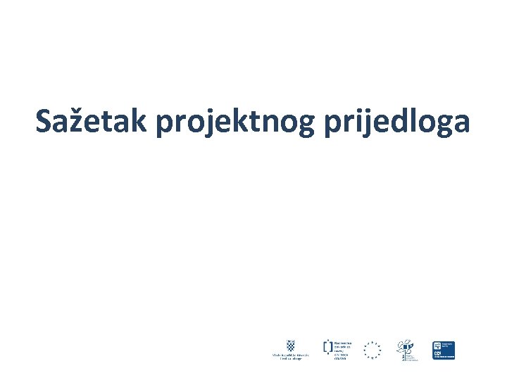 Sažetak projektnog prijedloga 