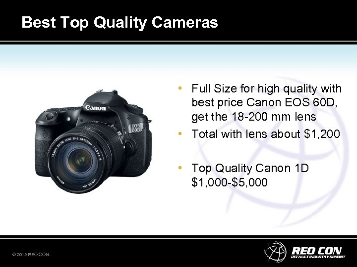 Best Top Quality Cameras • Full Size for high quality with best price Canon