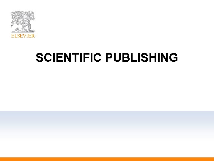 SCIENTIFIC PUBLISHING 