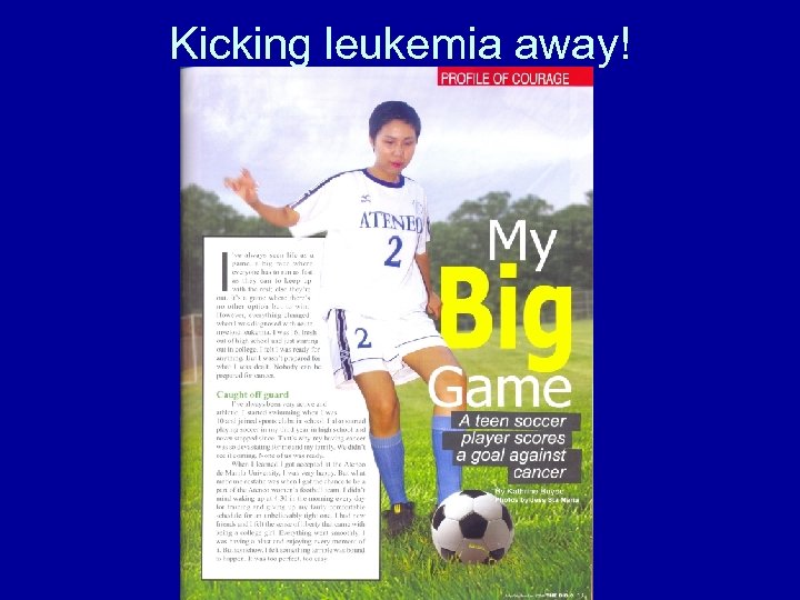 Kicking leukemia away! 