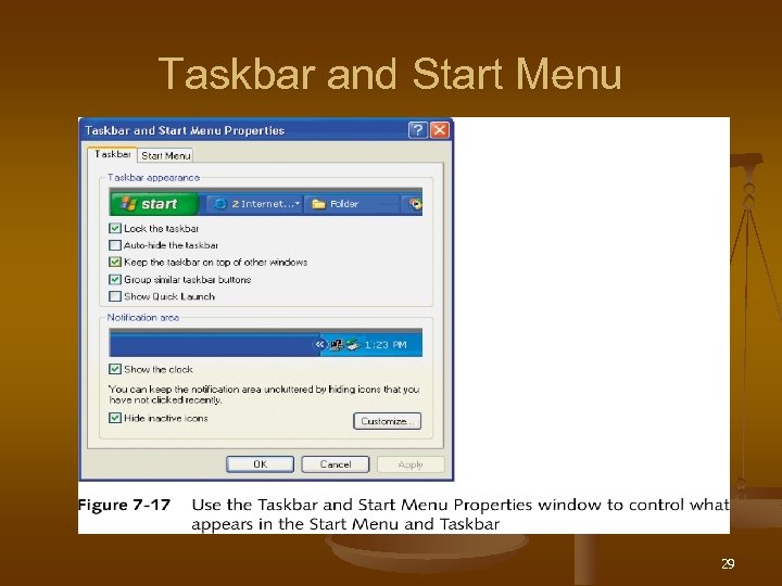 Taskbar and Start Menu 29 