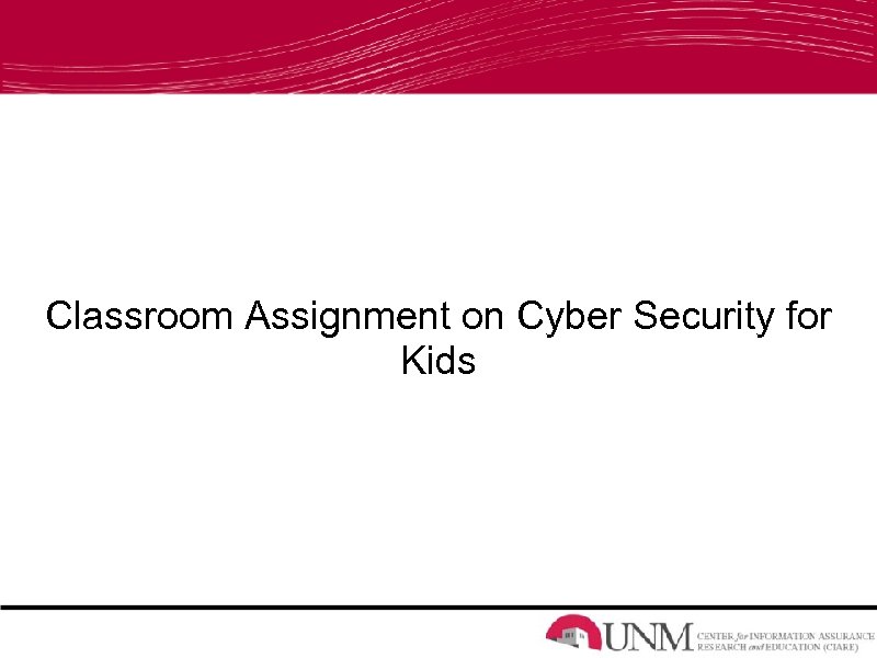  Classroom Assignment on Cyber Security for Kids 