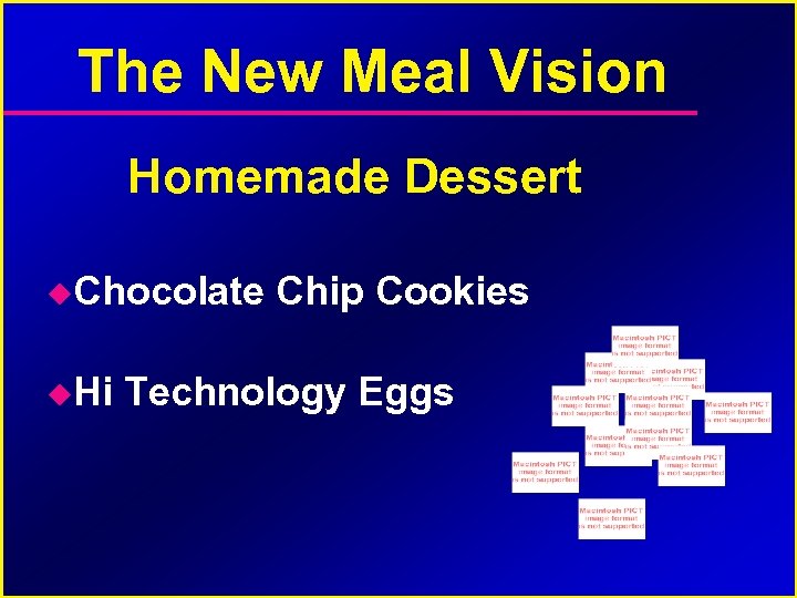 The New Meal Vision Homemade Dessert Chocolate Hi Chip Cookies Technology Eggs 