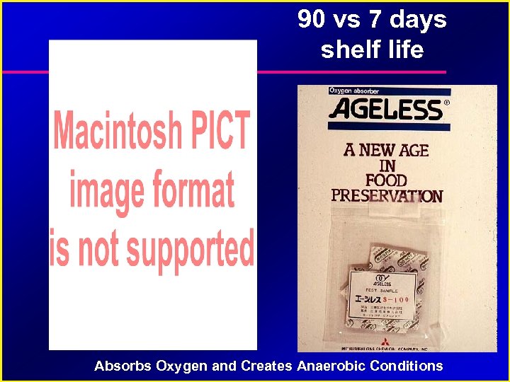 90 vs 7 days shelf life Absorbs Oxygen and Creates Anaerobic Conditions 