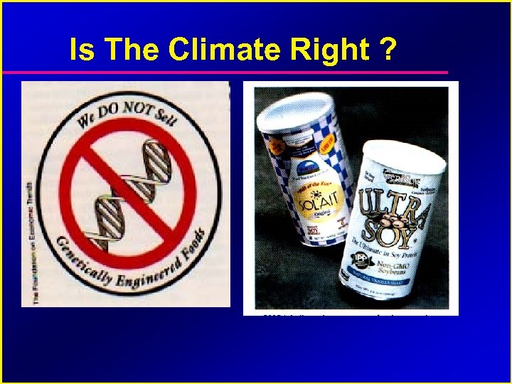 Is The Climate Right ? 