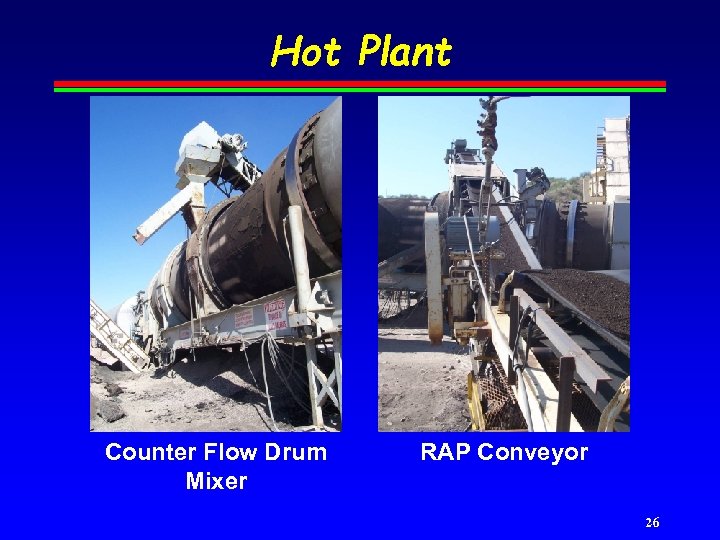 Hot Plant Counter Flow Drum Mixer RAP Conveyor 26 
