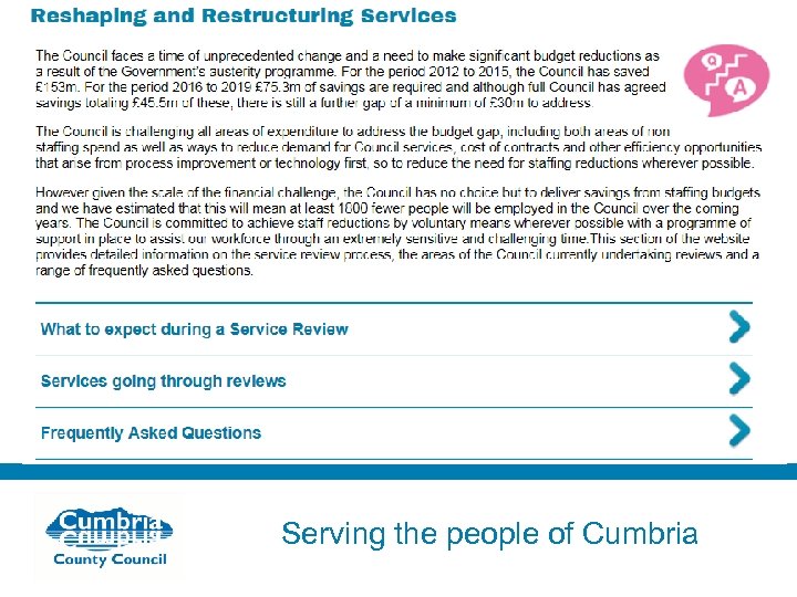 Serving the people of Cumbria 