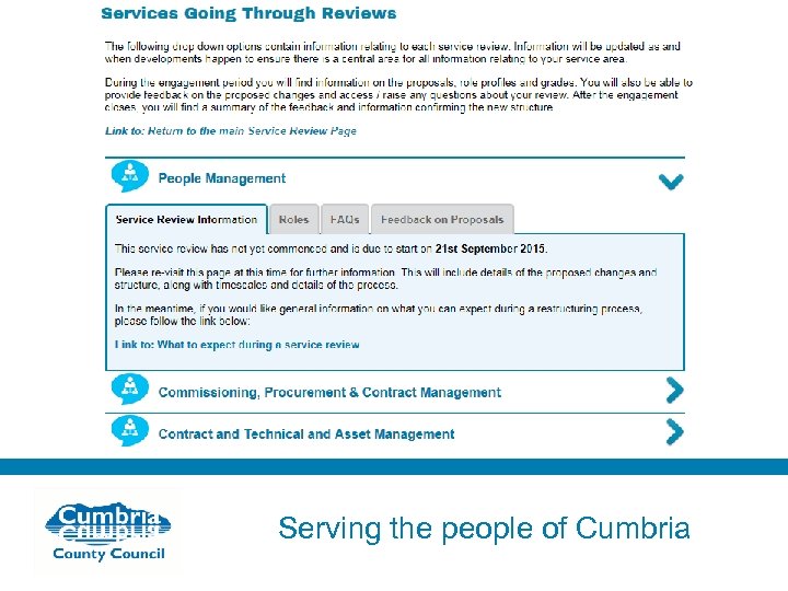 Serving the people of Cumbria 