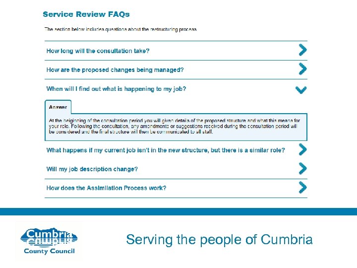 Serving the people of Cumbria 