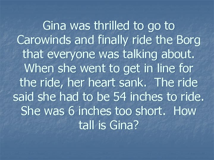 Gina was thrilled to go to Carowinds and finally ride the Borg that everyone