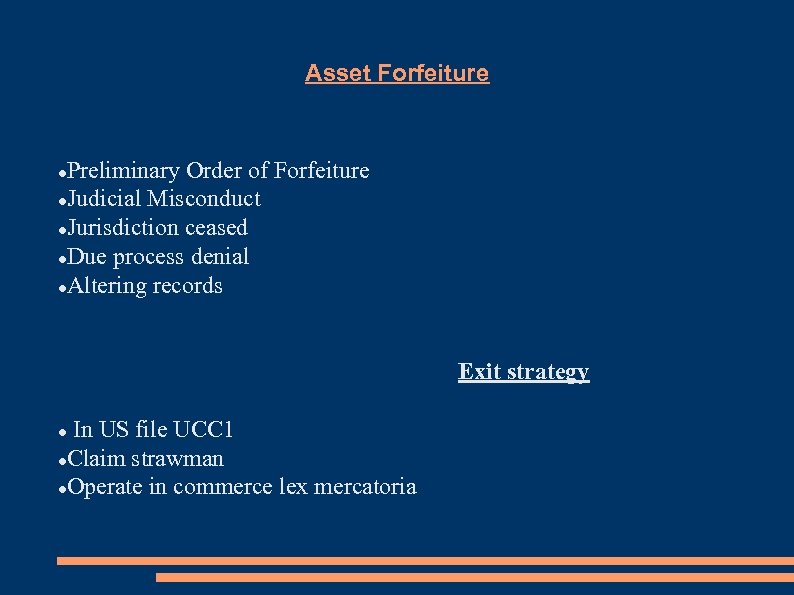 Asset Forfeiture Preliminary Order of Forfeiture Judicial Misconduct Jurisdiction ceased Due process denial Altering