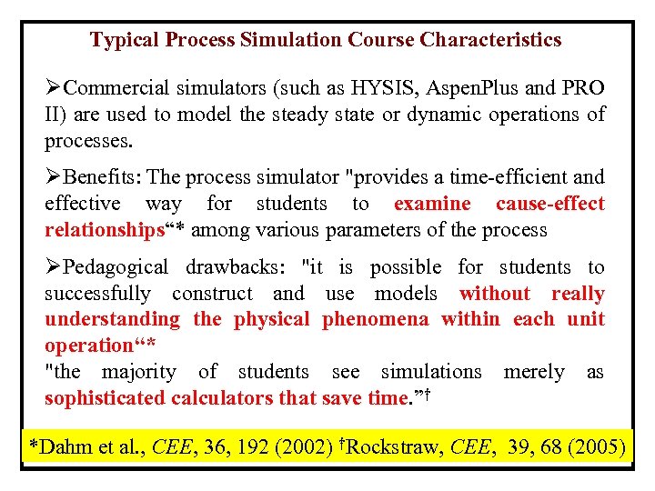 compare aspen hysys and pro ii simulation