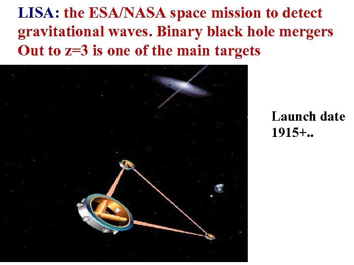 LISA: the ESA/NASA space mission to detect gravitational waves. Binary black hole mergers Out