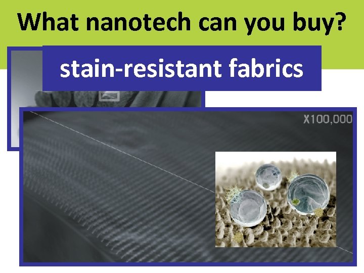 What nanotech can you buy? stain-resistant fabrics 