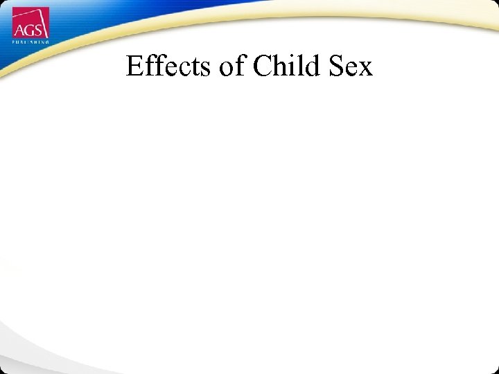 Effects of Child Sex 