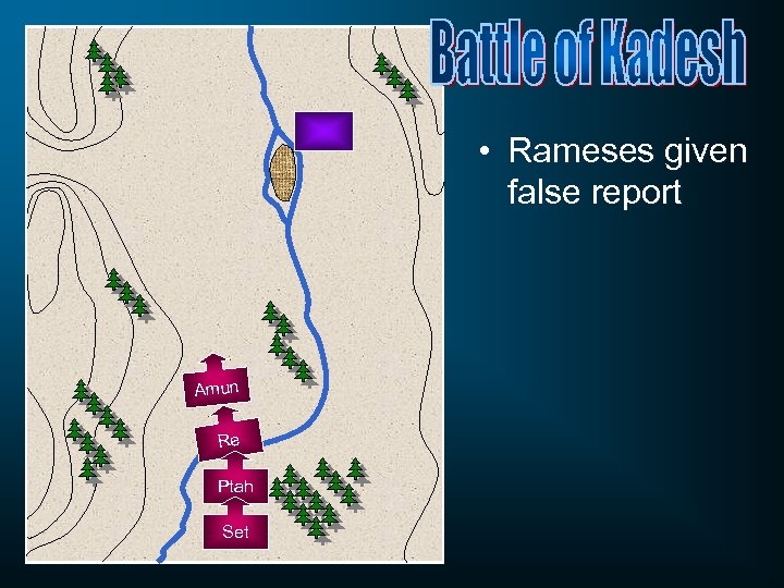  • Rameses given false report Amun Re Ptah Set 