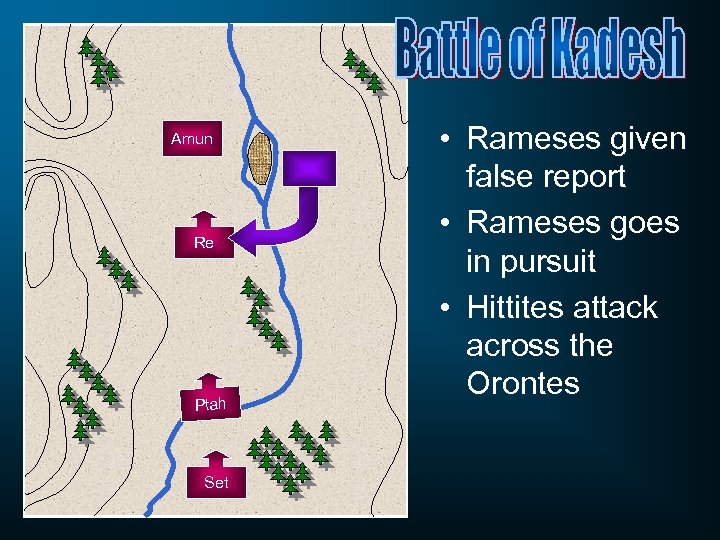 Amun Re Ptah Set • Rameses given false report • Rameses goes in pursuit