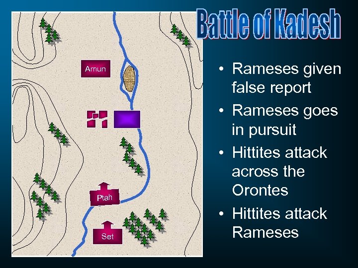 Amun Ptah Set • Rameses given false report • Rameses goes in pursuit •