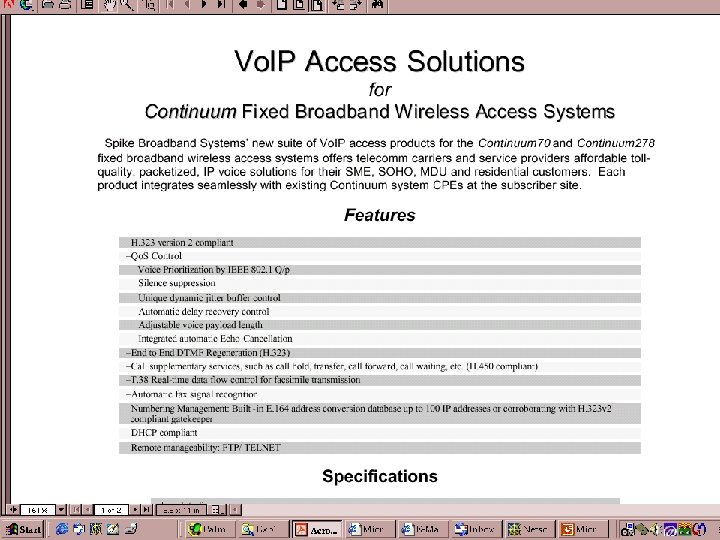 Market Review High. Point Deployment Positioning I. P. Services 