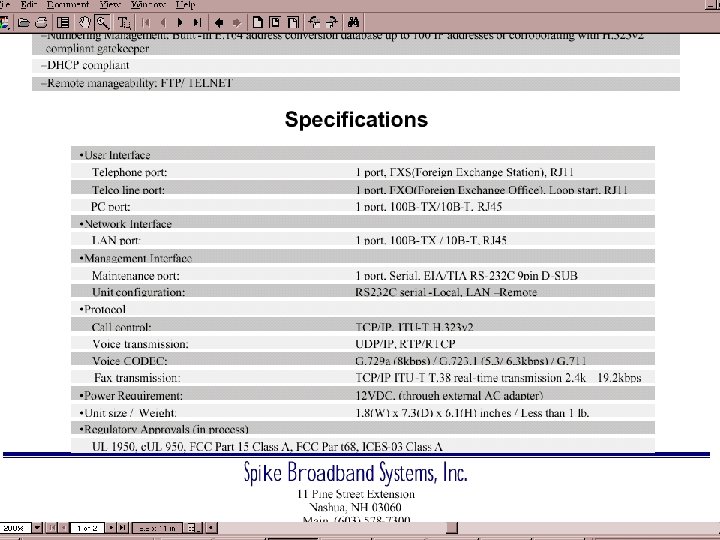 Market Review High. Point Deployment Positioning I. P. Services 