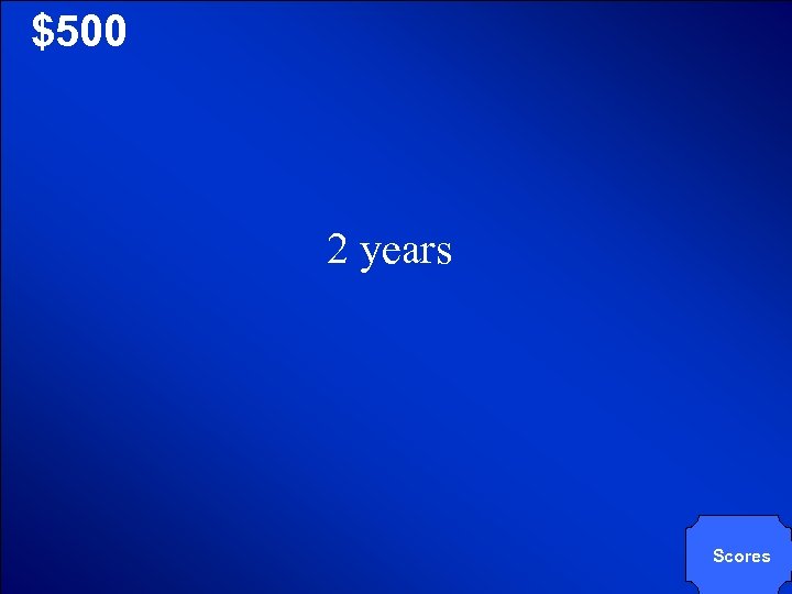 © Mark E. Damon - All Rights Reserved $500 2 years Scores 