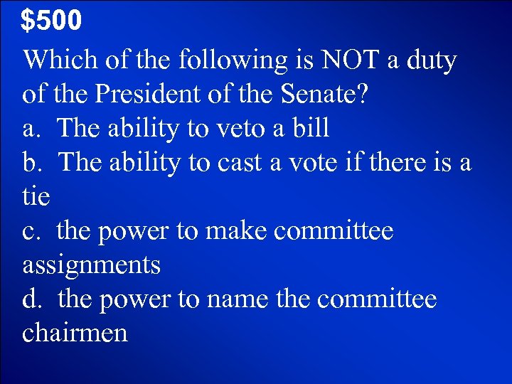 © Mark E. Damon - All Rights Reserved $500 Which of the following is