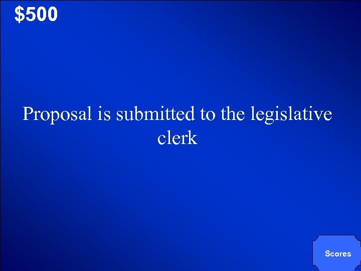 © Mark E. Damon - All Rights Reserved $500 Proposal is submitted to the