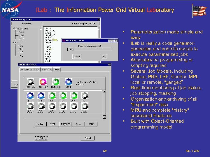 ILab : The Information Power Grid Virtual Laboratory • • 128 Parameterization made simple