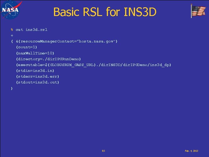 Basic RSL for INS 3 D % cat ins 3 d. rsl + (