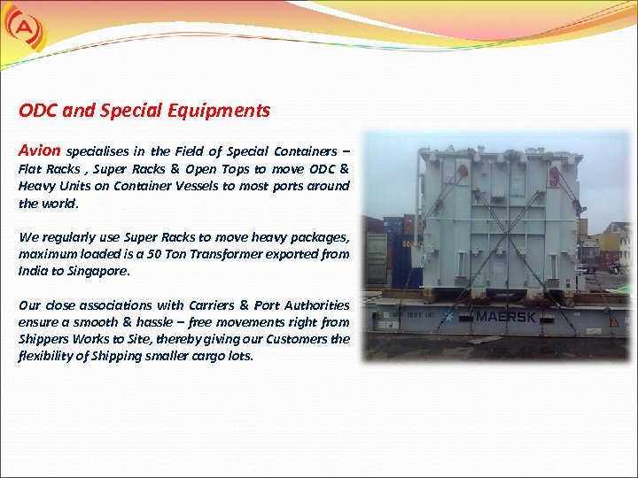 ODC and Special Equipments Avion specialises in the Field of Special Containers – Flat