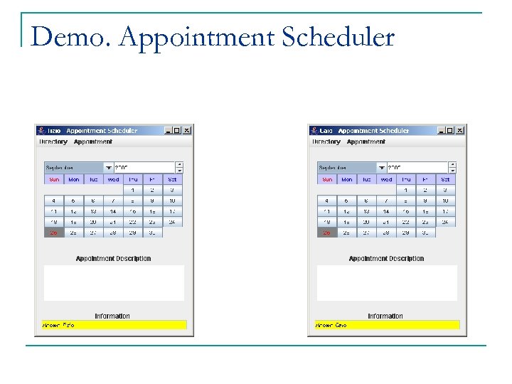 Demo. Appointment Scheduler 