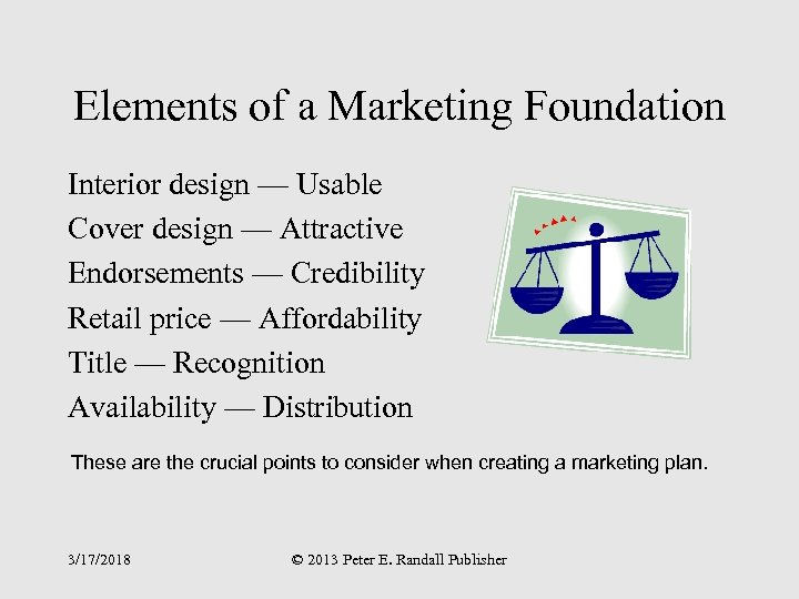 Elements of a Marketing Foundation Interior design — Usable Cover design — Attractive Endorsements