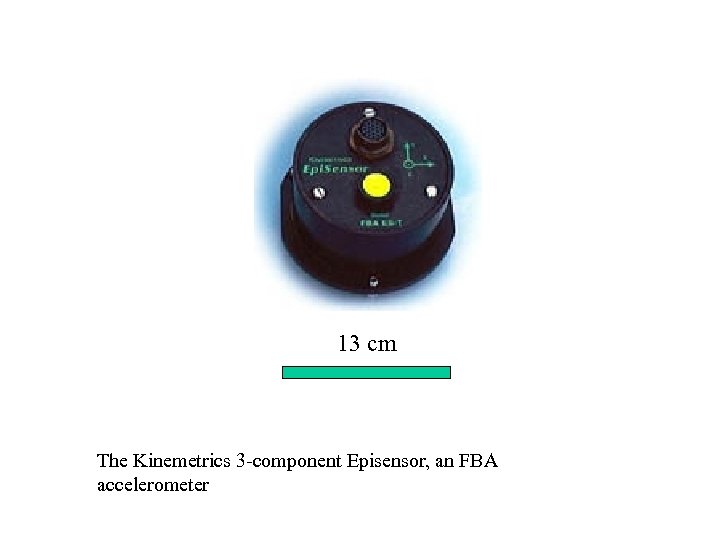 13 cm The Kinemetrics 3 -component Episensor, an FBA accelerometer 