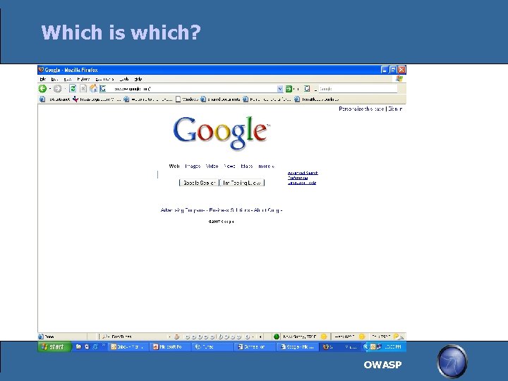 Which is which? OWASP 