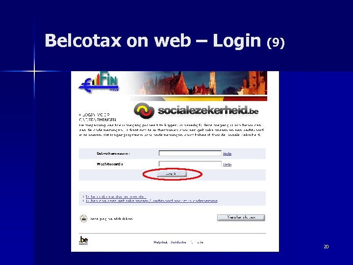Belcotax on web – Login (9) 20 