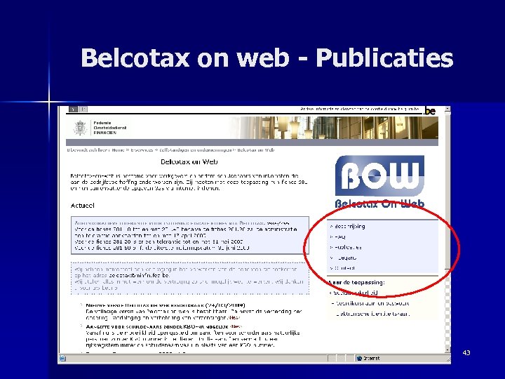 Belcotax on web - Publicaties 43 
