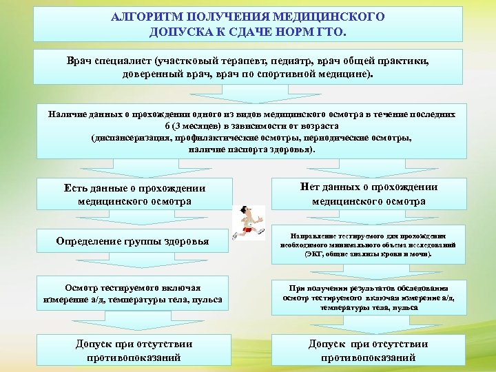 АЛГОРИТМ ПОЛУЧЕНИЯ МЕДИЦИНСКОГО ДОПУСКА К СДАЧЕ НОРМ ГТО. Врач специалист (участковый терапевт, педиатр, врач