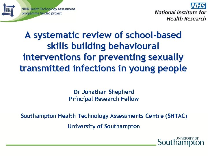 A systematic review of school-based skills building behavioural interventions for preventing sexually transmitted infections